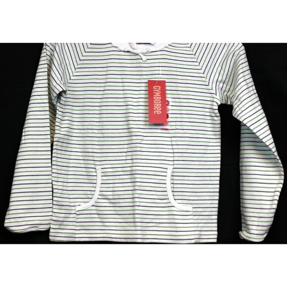 NWT 2004 Gymboree Dandelion Wishes Striped T-Shirt Kangaroo Pocket Bow sz 9 - Picture 3 of 6